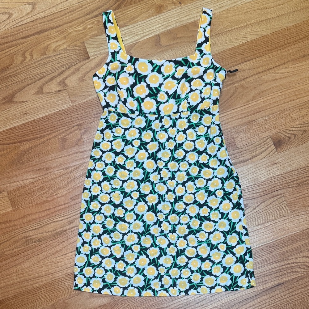 Diane Von Furstenberg Yellow Poppy Mini Dress